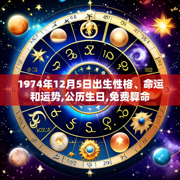 1974年12月5日出生性格、命运和运势,公历生日,免费算命