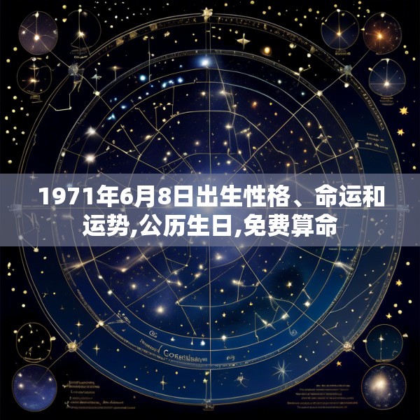 1971年6月8日出生性格、命运和运势,公历生日,免费算命