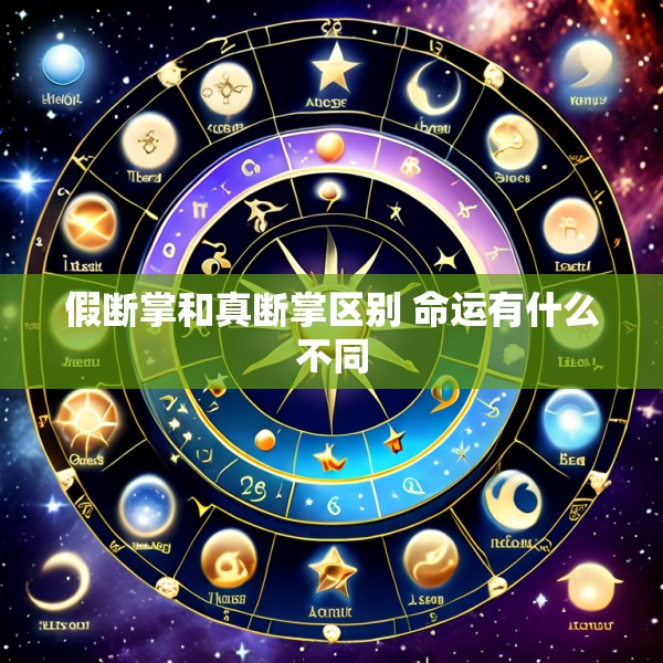 假断掌和真断掌区别 命运有什么不同