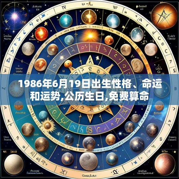 1986年6月19日出生性格、命运和运势,公历生日,免费算命