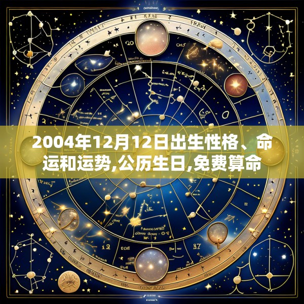 2004年12月12日出生性格、命运和运势,公历生日,免费算命