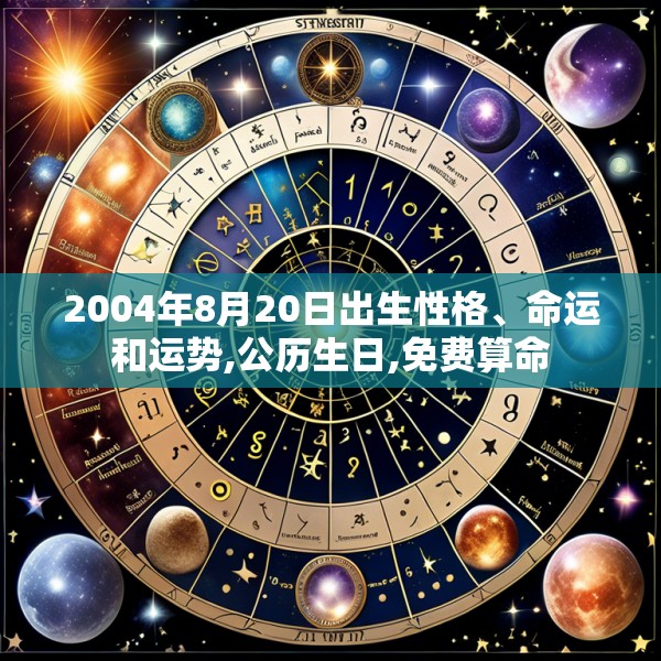 2004年8月20日出生性格、命运和运势,公历生日,免费算命