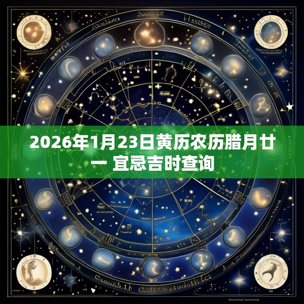 2026年1月23日黄历农历腊月廿一 宜忌吉时查询