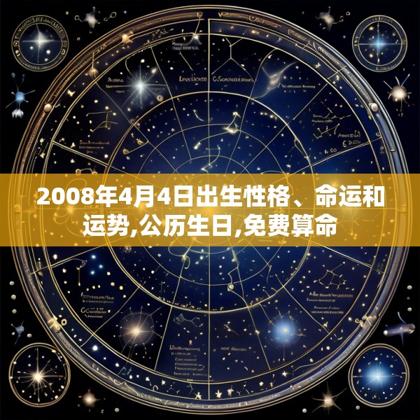 2008年4月4日出生性格、命运和运势,公历生日,免费算命