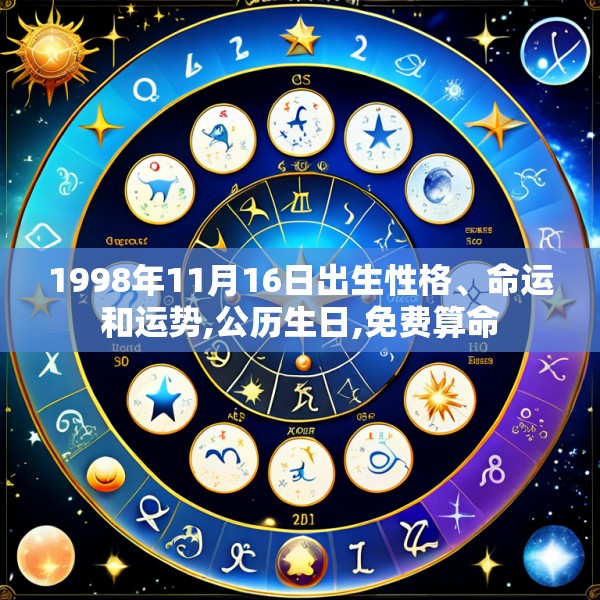 1998年11月16日出生性格、命运和运势,公历生日,免费算命