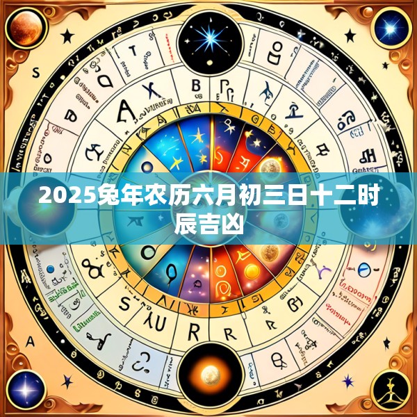 2025兔年农历六月初三日十二时辰吉凶