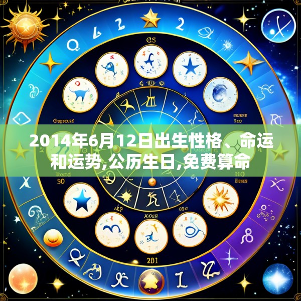 2014年6月12日出生性格、命运和运势,公历生日,免费算命