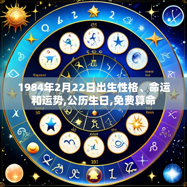 1984年2月22日出生性格、命运和运势,公历生日,免费算命