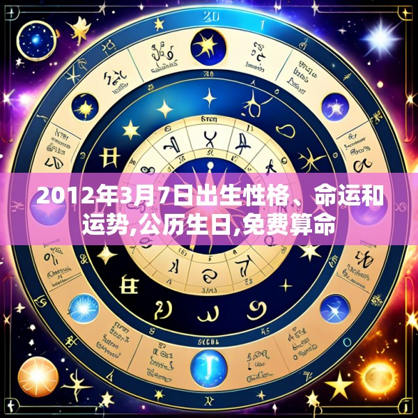 2012年3月7日出生性格、命运和运势,公历生日,免费算命