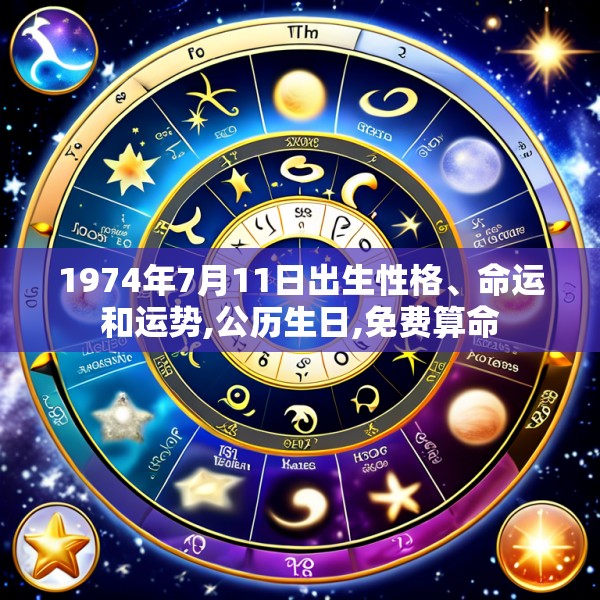 1974年7月11日出生性格、命运和运势,公历生日,免费算命