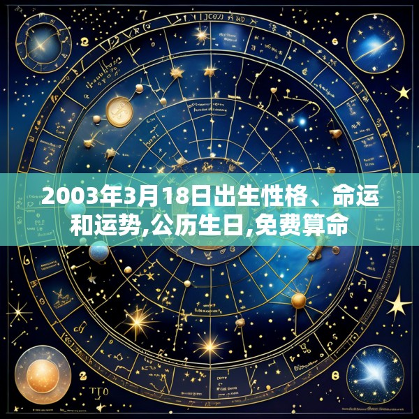 2003年3月18日出生性格、命运和运势,公历生日,免费算命