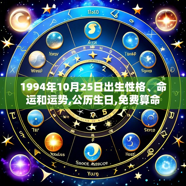 1994年10月25日出生性格、命运和运势,公历生日,免费算命