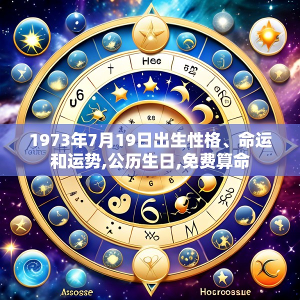 1973年7月19日出生性格、命运和运势,公历生日,免费算命