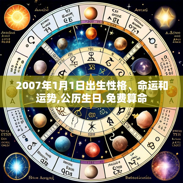 2007年1月1日出生性格、命运和运势,公历生日,免费算命