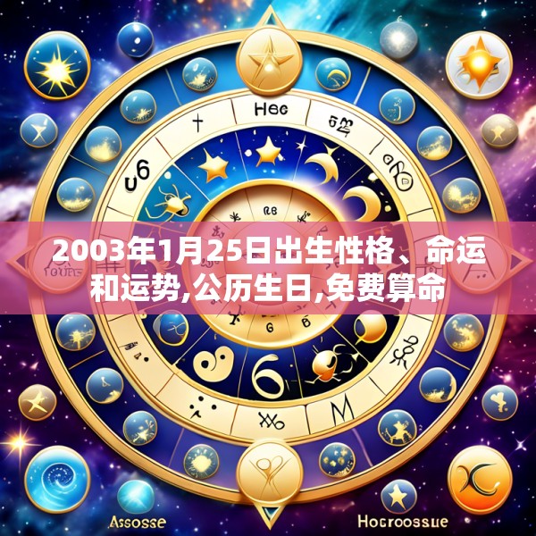 2003年1月25日出生性格、命运和运势,公历生日,免费算命