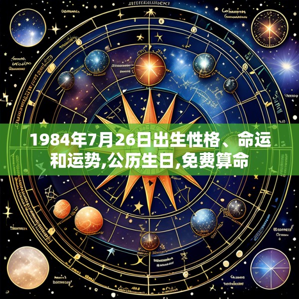 1984年7月26日出生性格、命运和运势,公历生日,免费算命