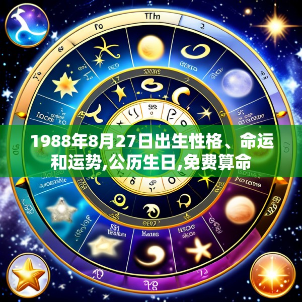 1988年8月27日出生性格、命运和运势,公历生日,免费算命