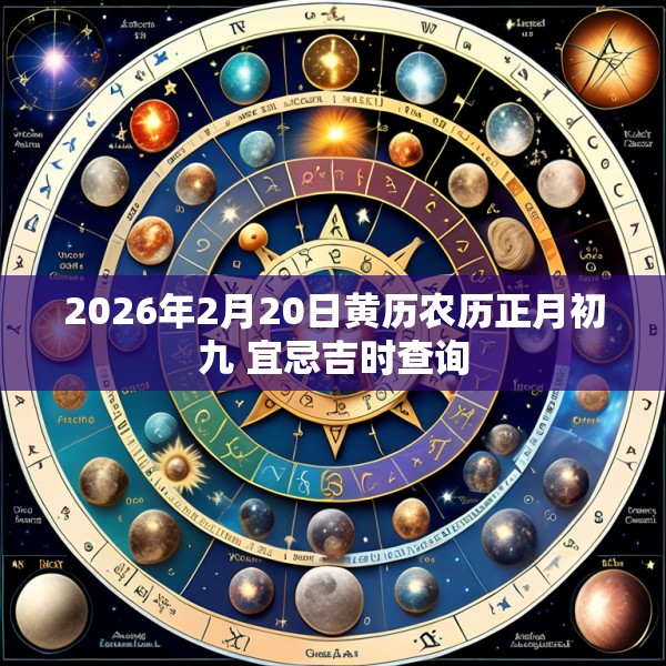 2026年2月20日黄历农历正月初九 宜忌吉时查询