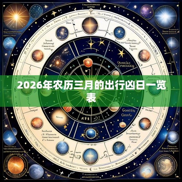 2026年农历三月的出行凶日一览表