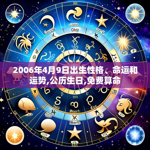 2006年4月9日出生性格、命运和运势,公历生日,免费算命