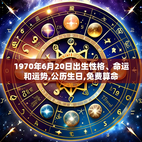 1970年6月20日出生性格、命运和运势,公历生日,免费算命