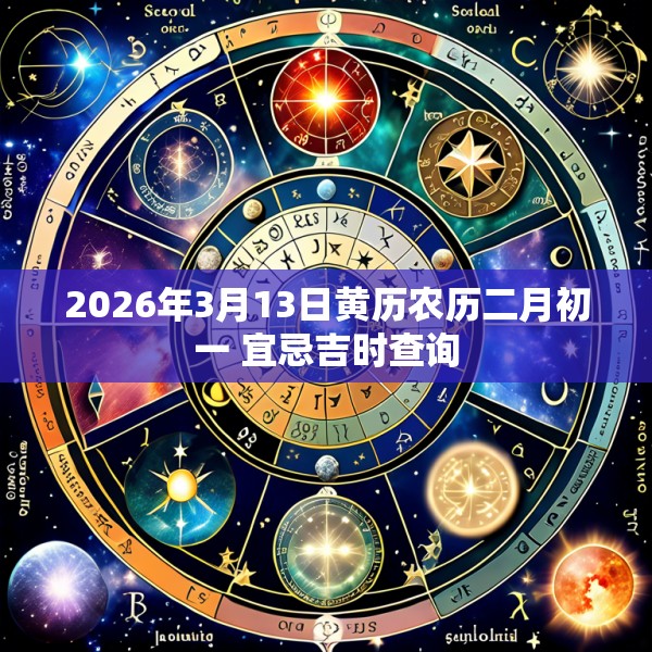 2026年3月13日黄历农历二月初一 宜忌吉时查询