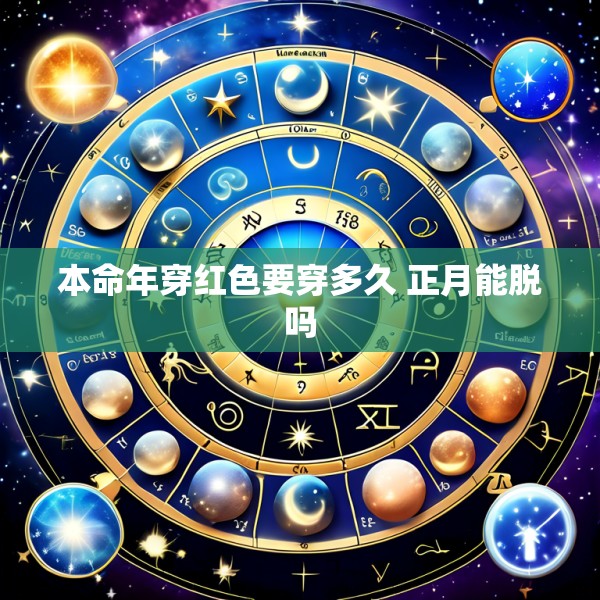 本命年穿红色要穿多久 正月能脱吗