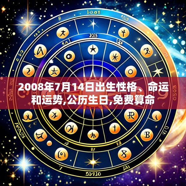 2008年7月14日出生性格、命运和运势,公历生日,免费算命
