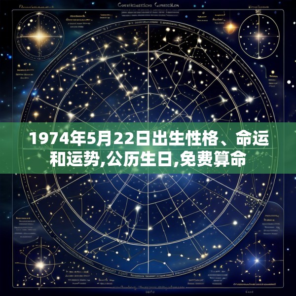 1974年5月22日出生性格、命运和运势,公历生日,免费算命