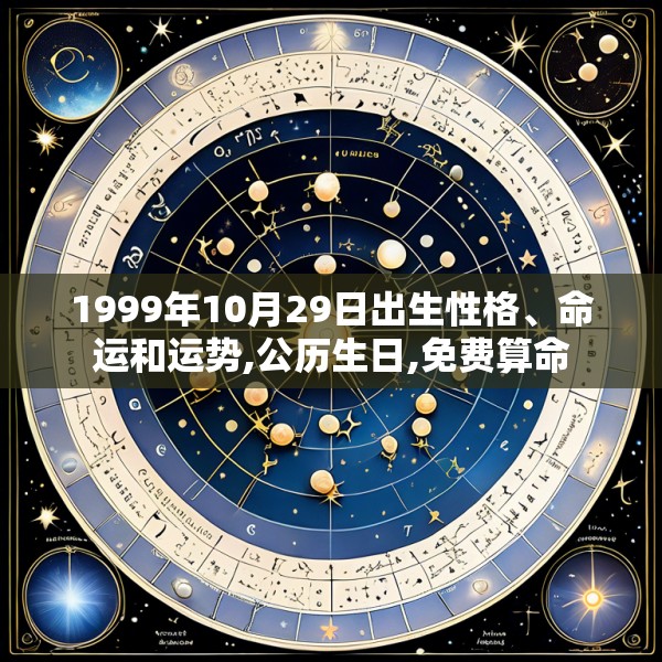1999年10月29日出生性格、命运和运势,公历生日,免费算命