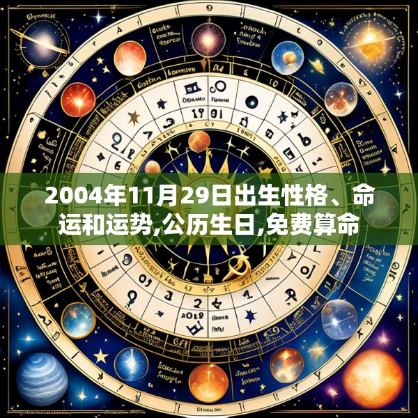 2004年11月29日出生性格、命运和运势,公历生日,免费算命
