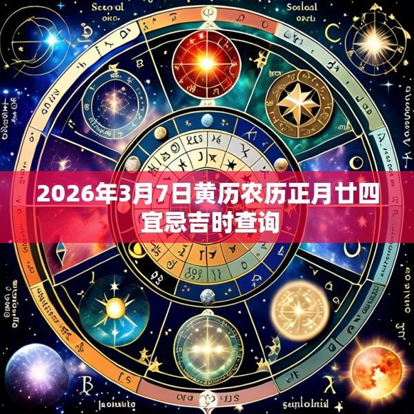 2026年3月7日黄历农历正月廿四 宜忌吉时查询