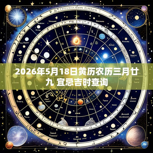 2026年5月18日黄历农历三月廿九 宜忌吉时查询