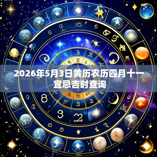 2026年5月3日黄历农历四月十一 宜忌吉时查询