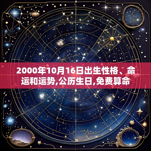 2000年10月16日出生性格、命运和运势,公历生日,免费算命