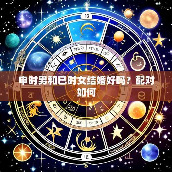 申时男和巳时女结婚好吗？配对如何