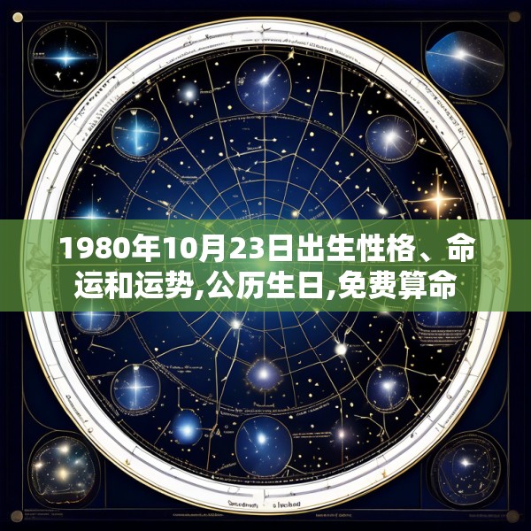 1980年10月23日出生性格、命运和运势,公历生日,免费算命