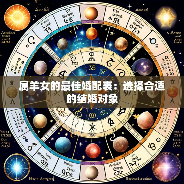 属羊女的最佳婚配表:选择合适的结婚对象