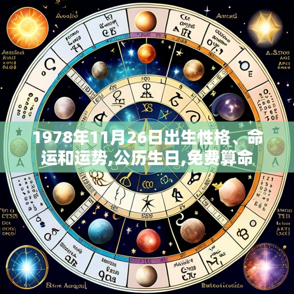 1978年11月26日出生性格、命运和运势,公历生日,免费算命