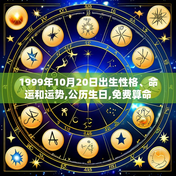1999年10月20日出生性格、命运和运势,公历生日,免费算命
