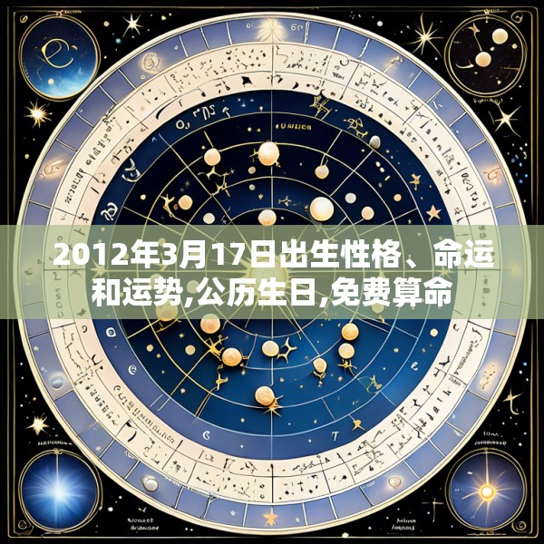 2012年3月17日出生性格、命运和运势,公历生日,免费算命