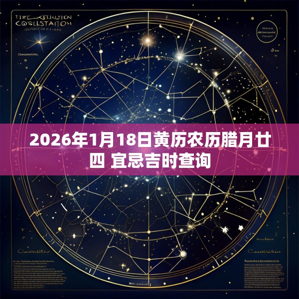2026年1月18日黄历农历腊月廿四 宜忌吉时查询