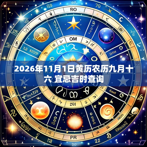 2026年11月1日黄历农历九月十六 宜忌吉时查询