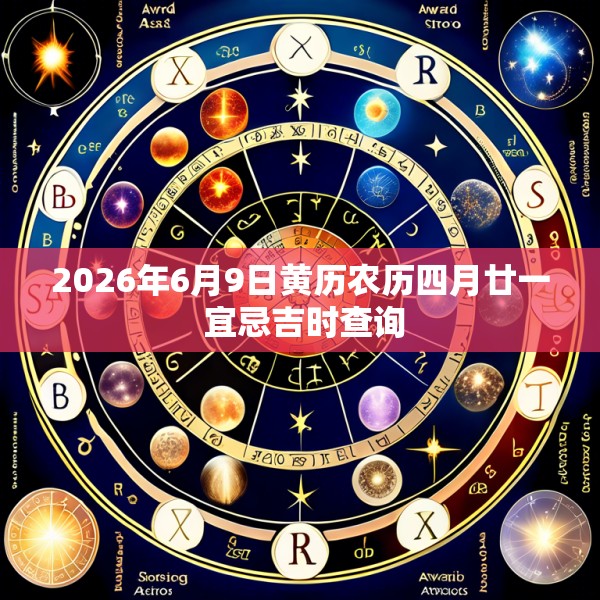 2026年6月9日黄历农历四月廿一 宜忌吉时查询