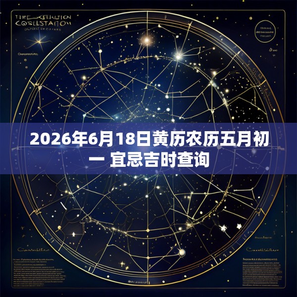 2026年6月18日黄历农历五月初一 宜忌吉时查询