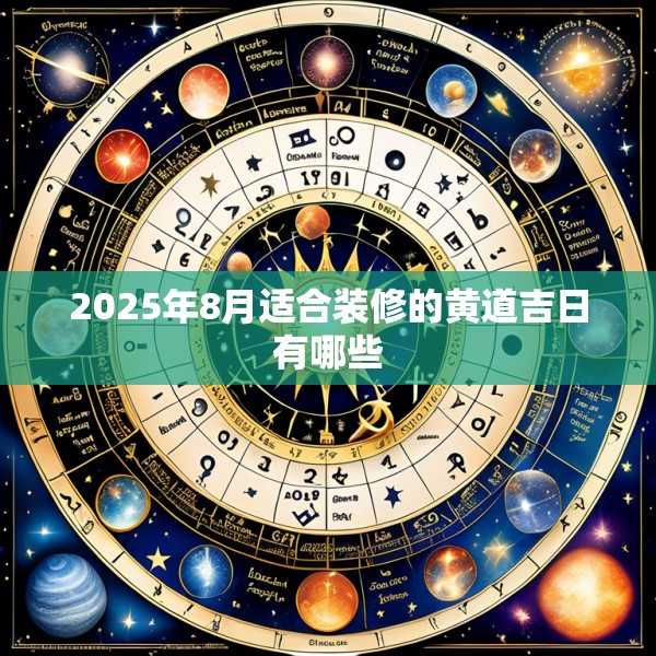 2025年8月适合装修的黄道吉日有哪些