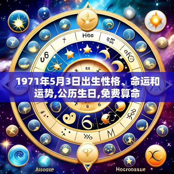 1971年5月3日出生性格、命运和运势,公历生日,免费算命