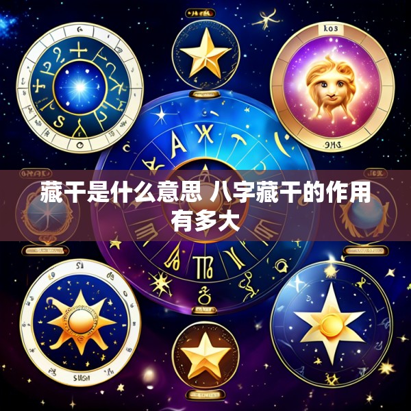 藏干是什么意思 八字藏干的作用有多大