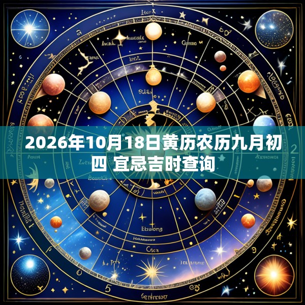 2026年10月18日黄历农历九月初四 宜忌吉时查询