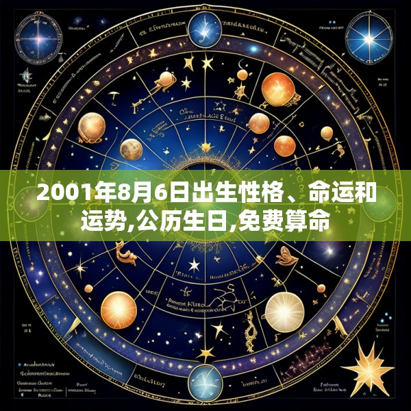 2001年8月6日出生性格、命运和运势,公历生日,免费算命